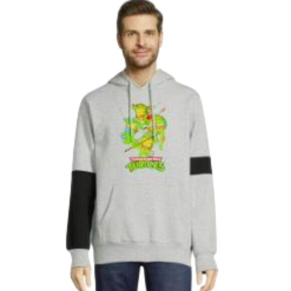 Nickelodeon Teenage Mutant Ninja Turtles Gray Hoodie Sweatshirt Adult Size 2XL - Picture 3 of 13